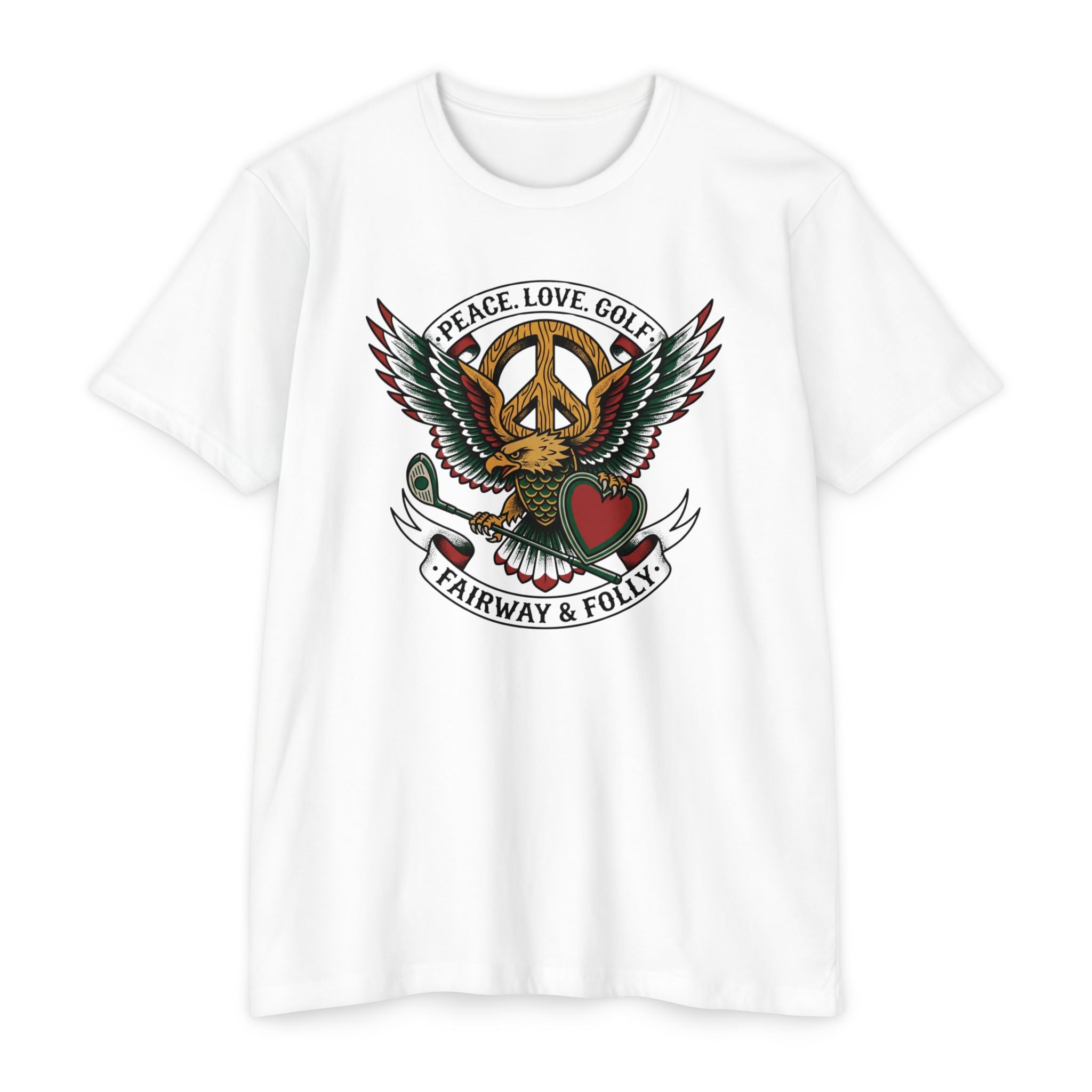 Peace. Love. Golf. Crest T-Shirt