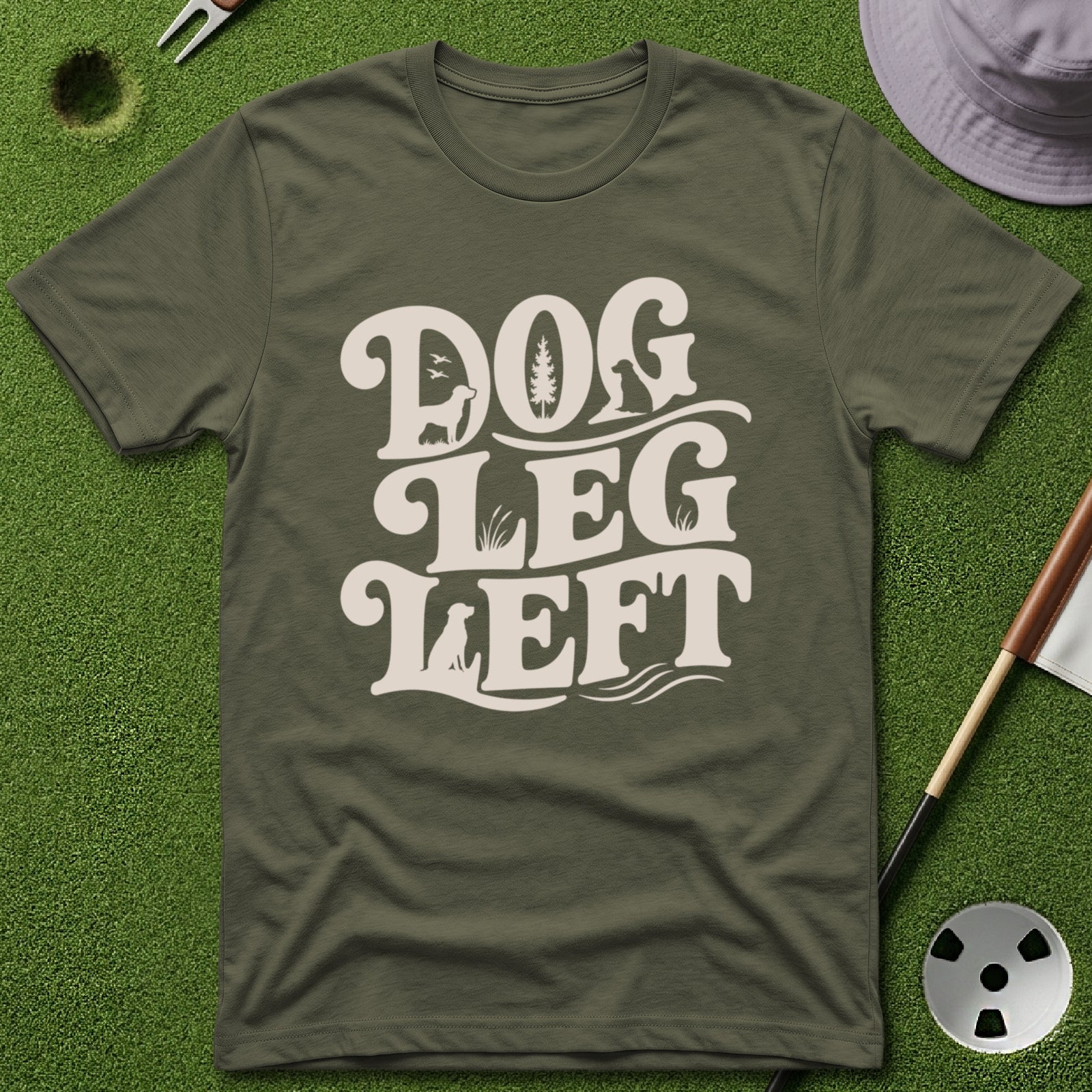 Dog Leg Left Spellout T-Shirt