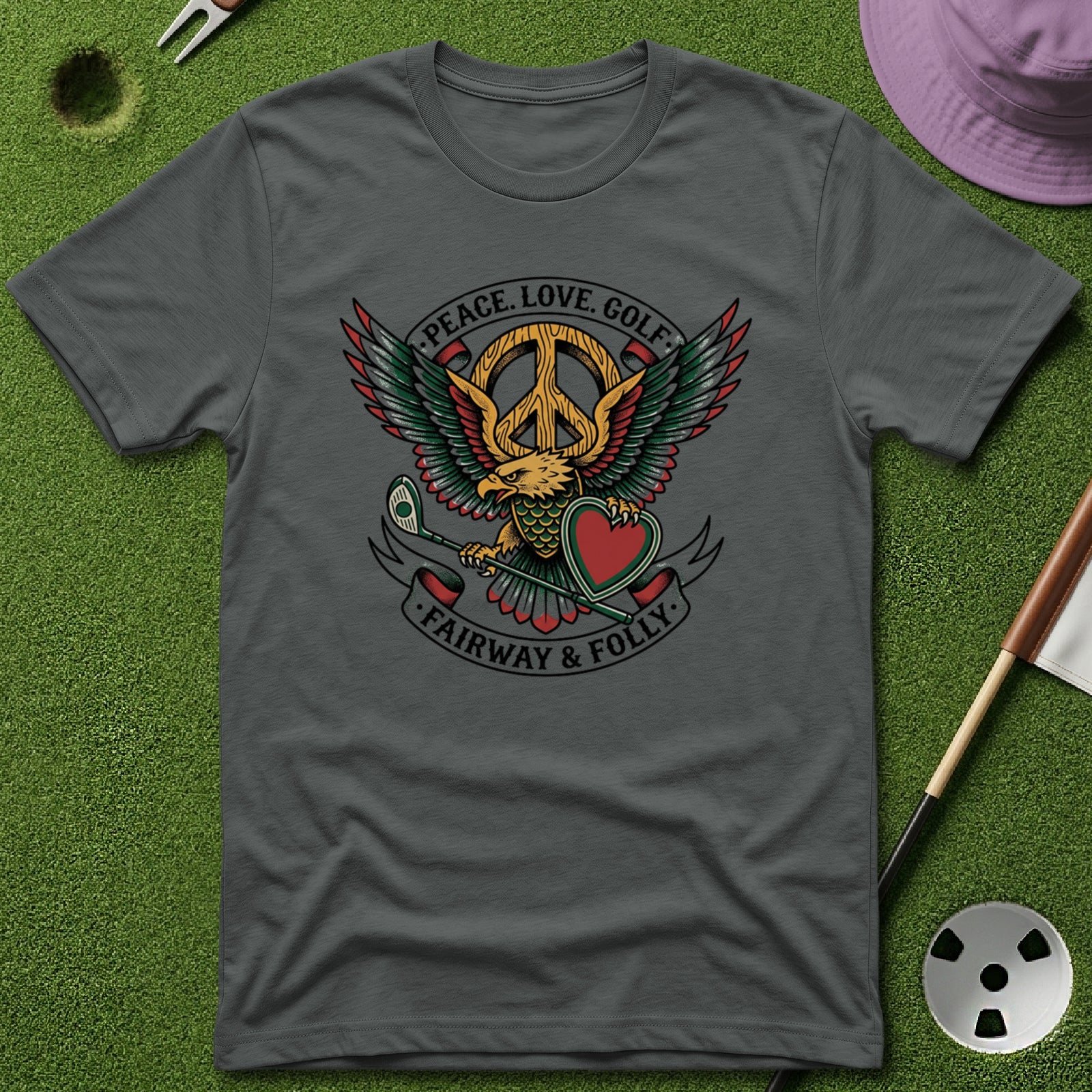 Peace. Love. Golf. Crest T-Shirt