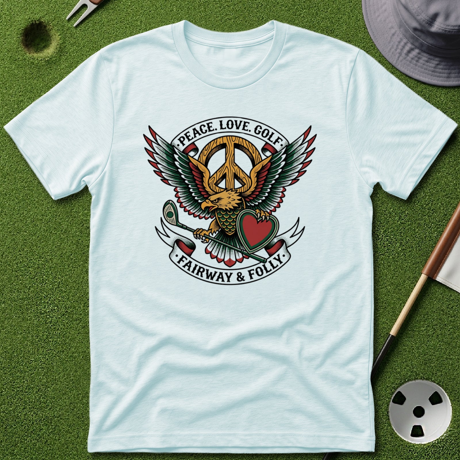 Peace. Love. Golf. Crest T-Shirt