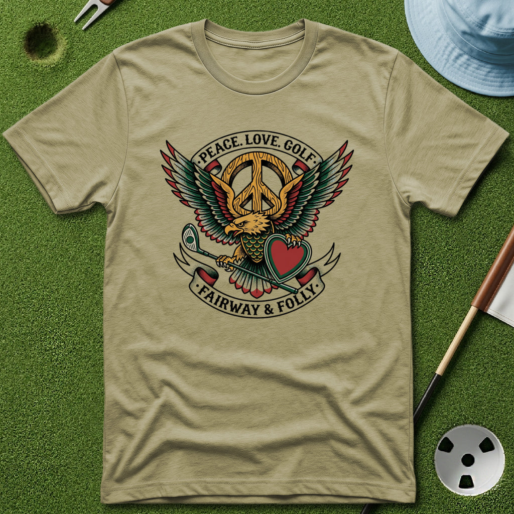 Peace. Love. Golf. Crest T-Shirt