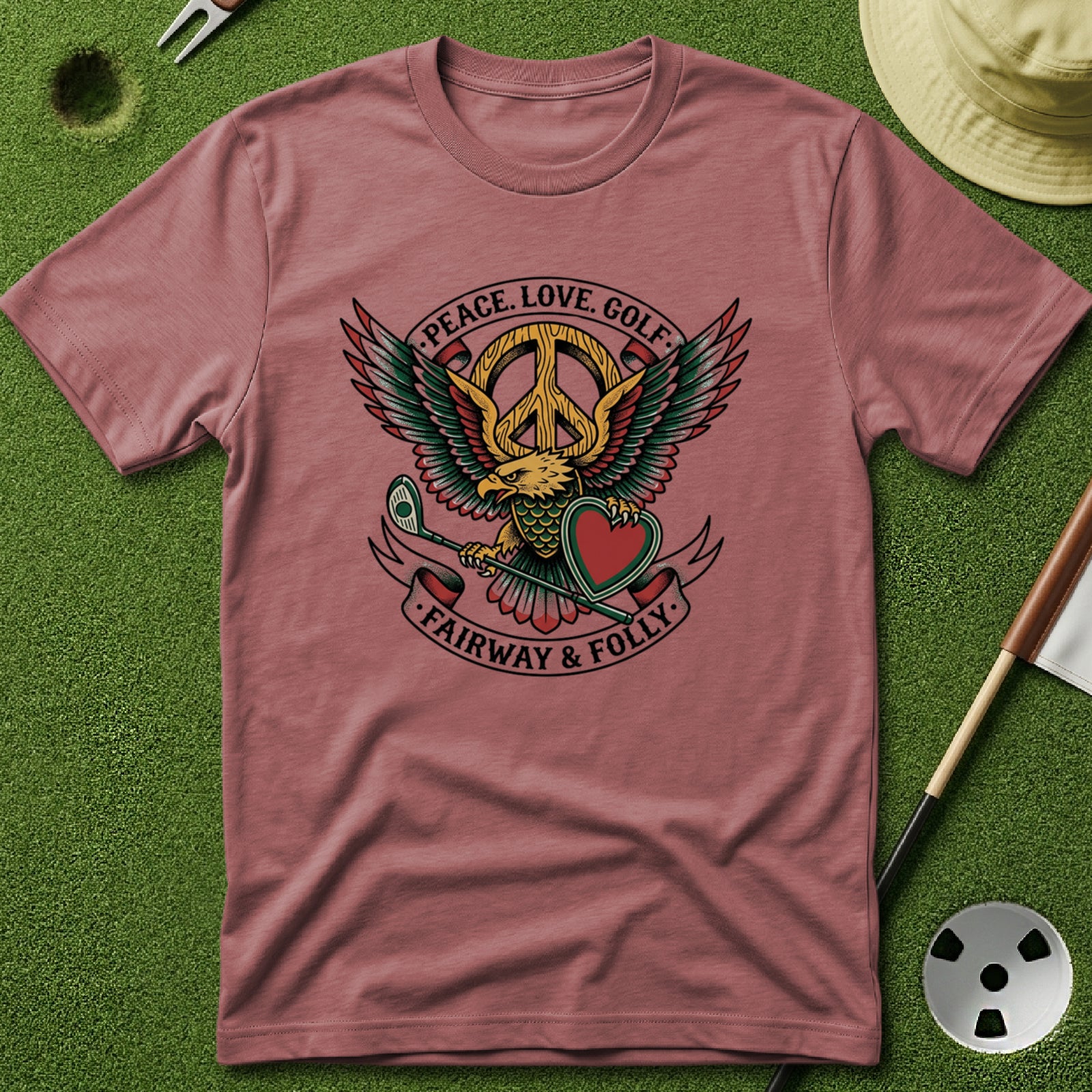 Peace. Love. Golf. Crest T-Shirt
