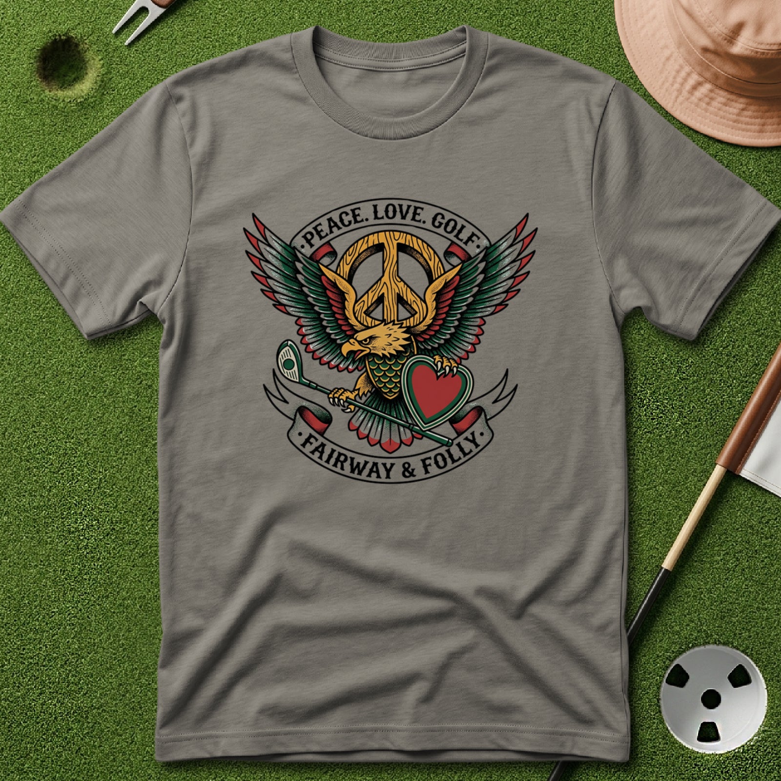 Peace. Love. Golf. Crest T-Shirt