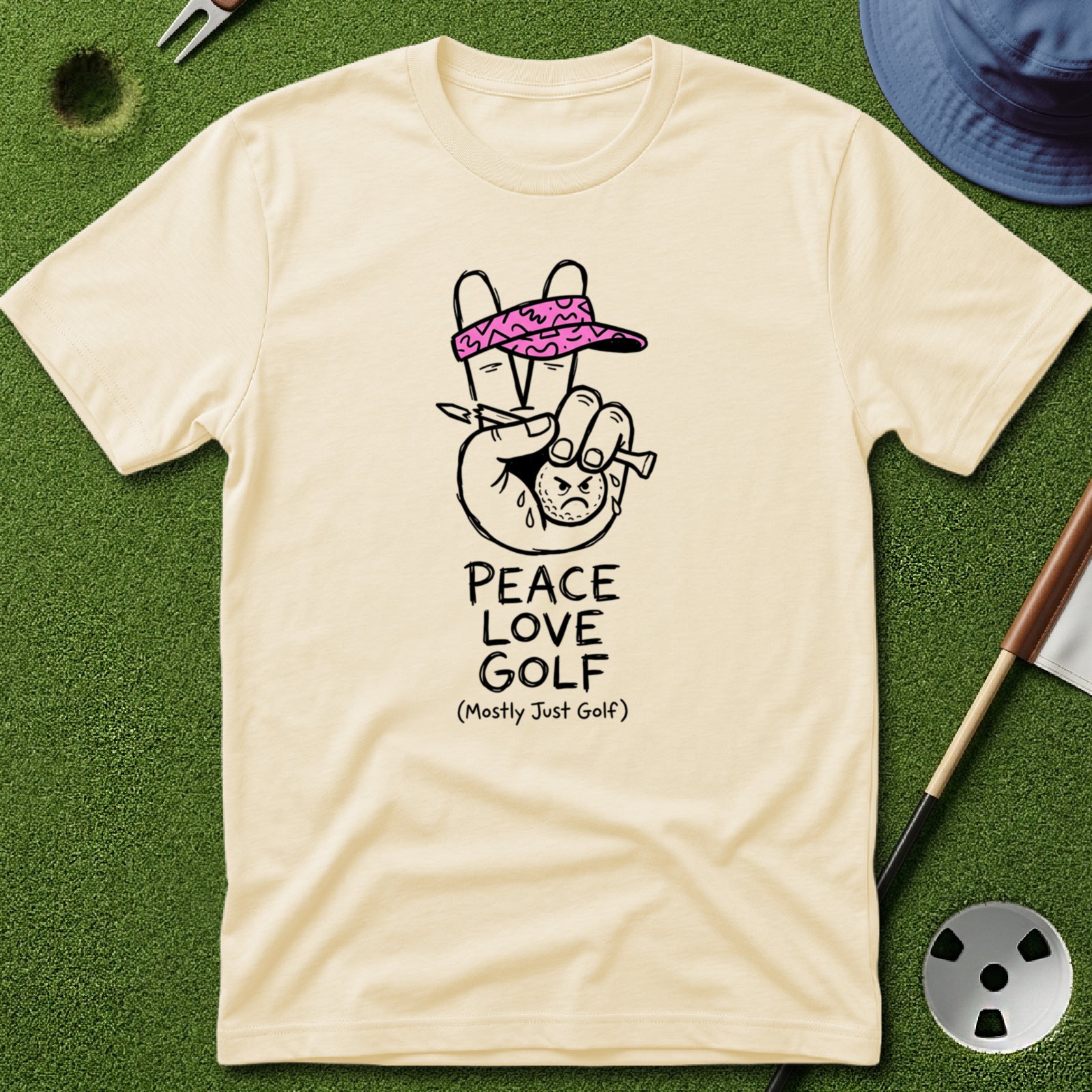 Peace, Love, Golf T-Shirt