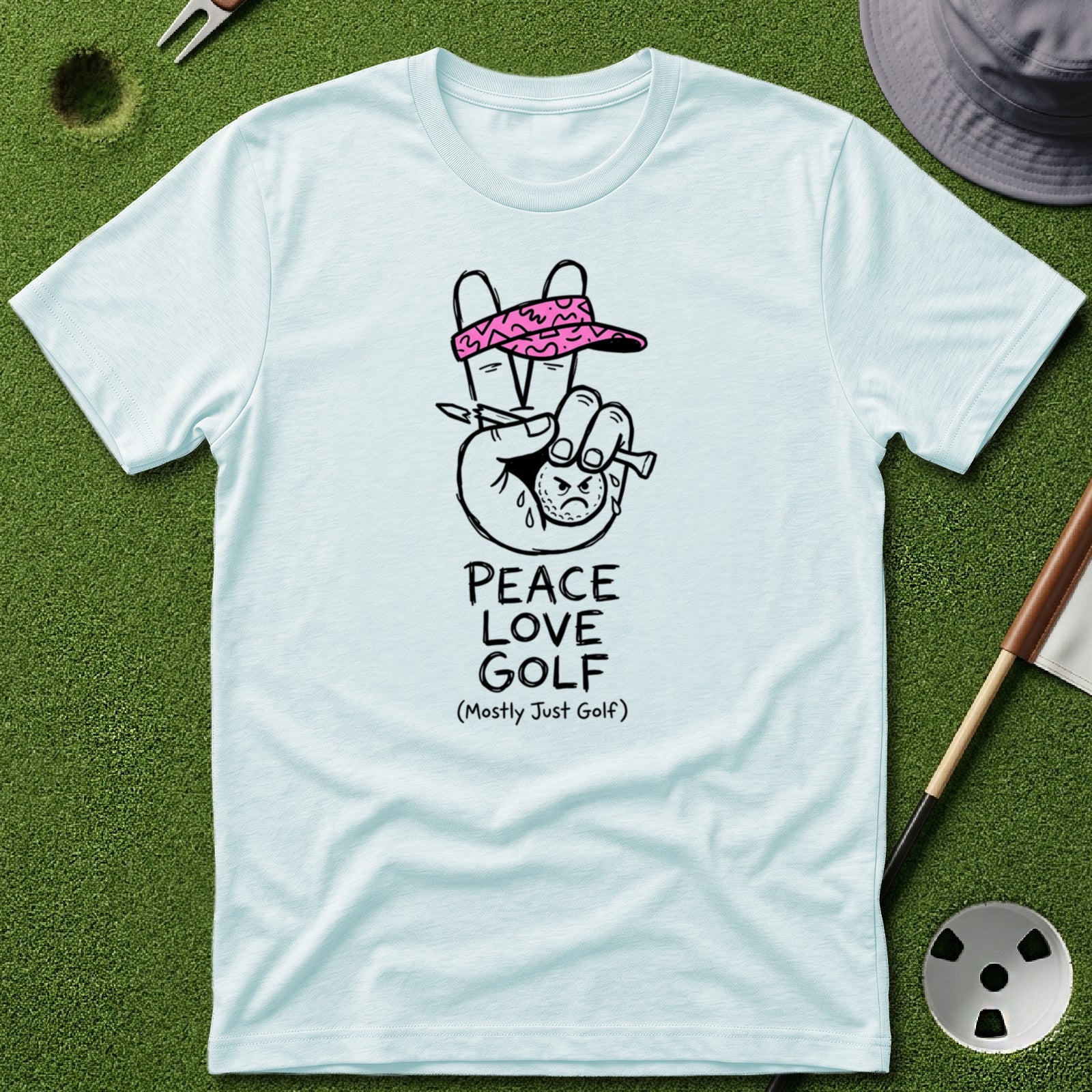 Peace, Love, Golf T-Shirt