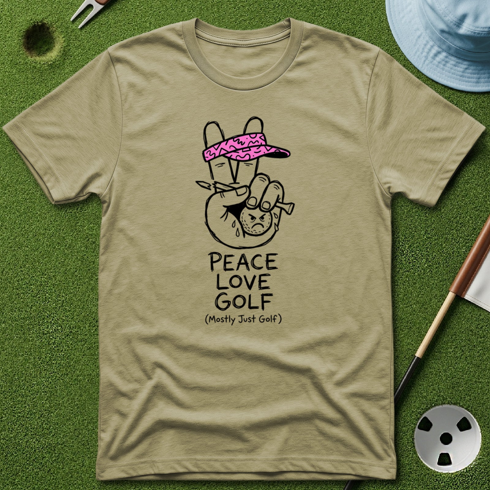 Peace, Love, Golf T-Shirt