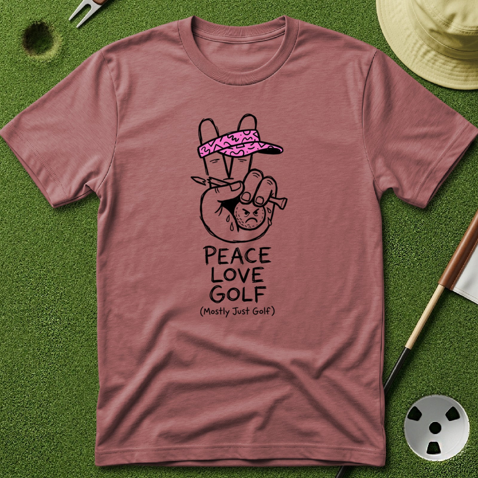 Peace, Love, Golf T-Shirt