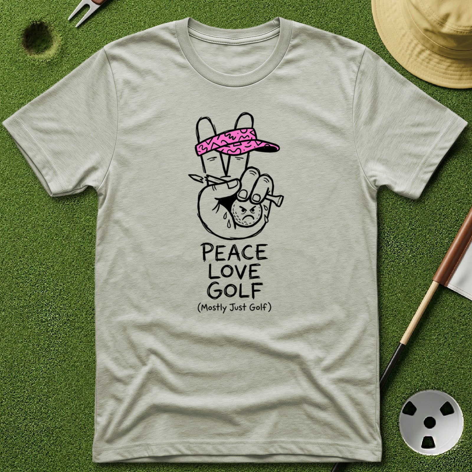 Peace, Love, Golf T-Shirt