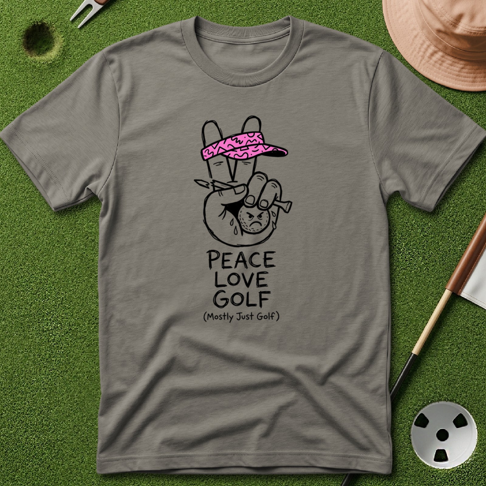 Peace, Love, Golf T-Shirt