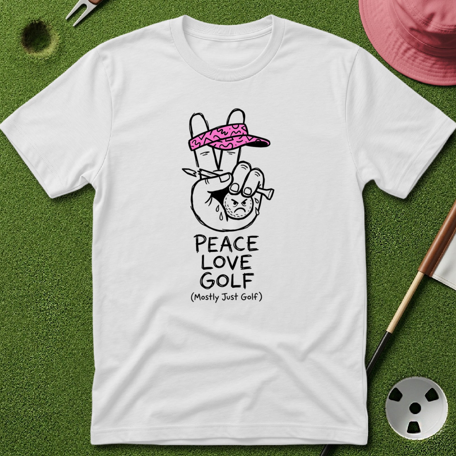 Peace, Love, Golf T-Shirt
