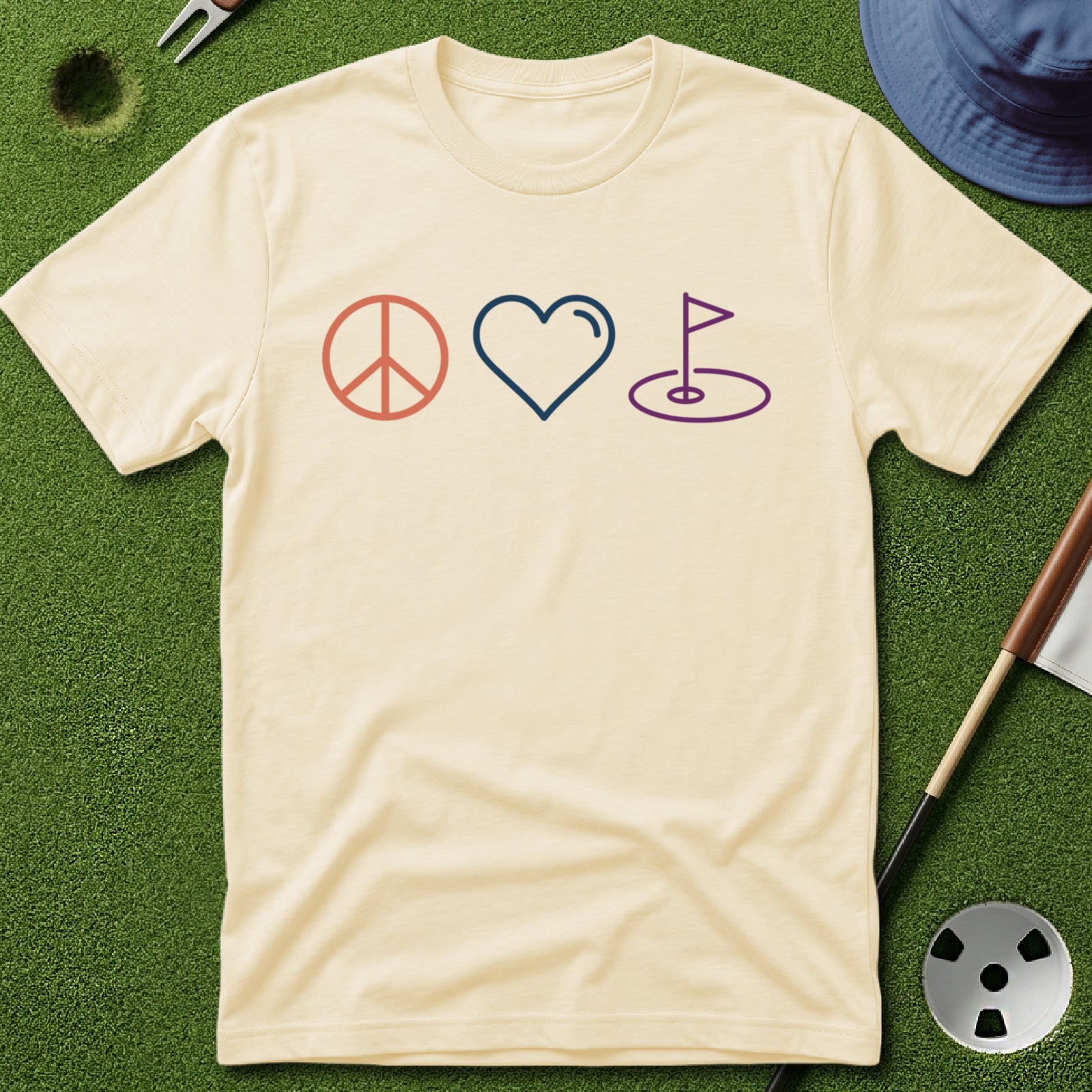 Peace. Love. Golf. Icons T-Shirt
