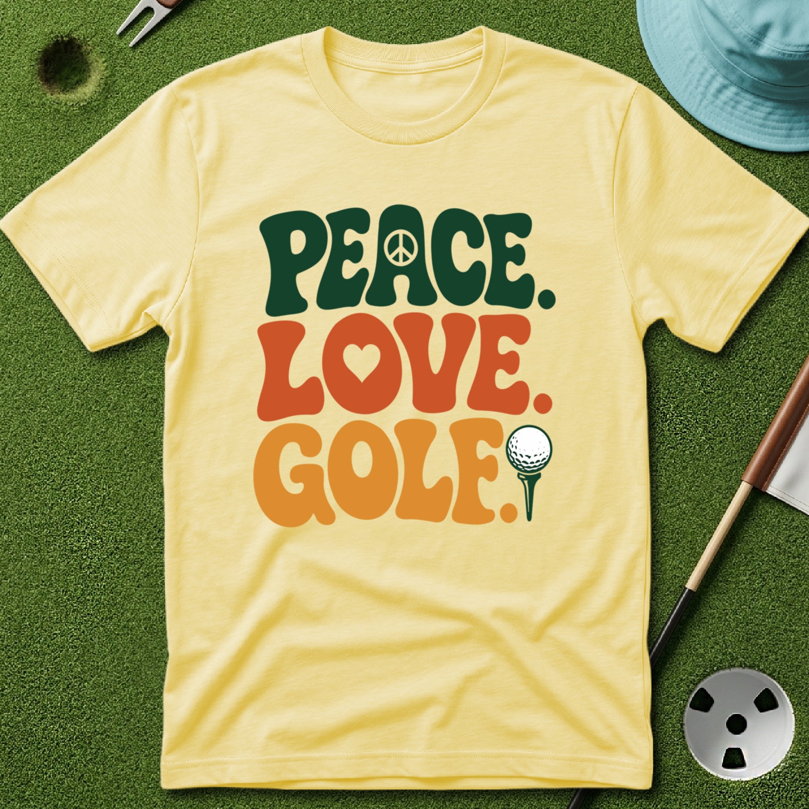 Peace. Love. Golf. Type T-Shirt