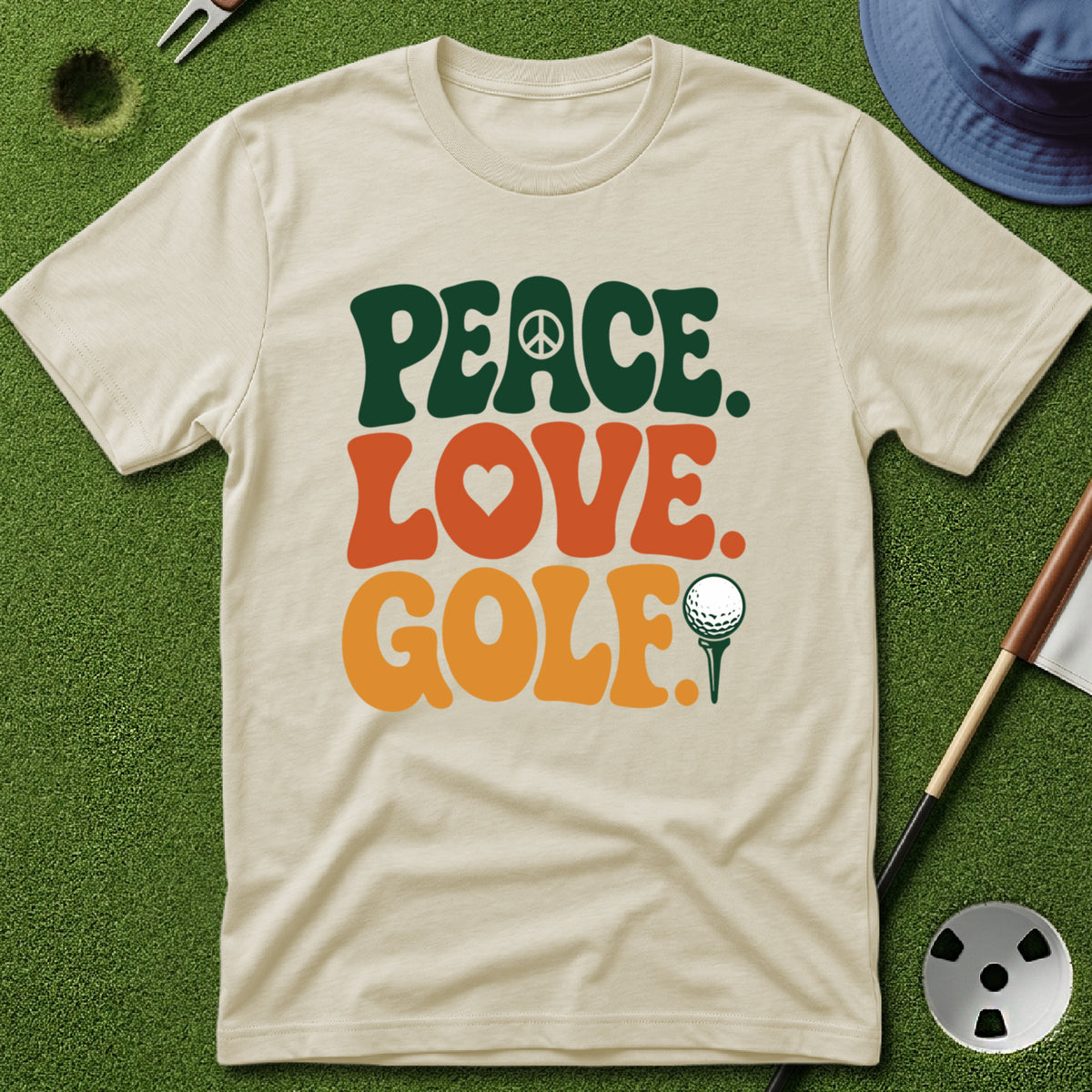 Peace. Love. Golf. Type T-Shirt