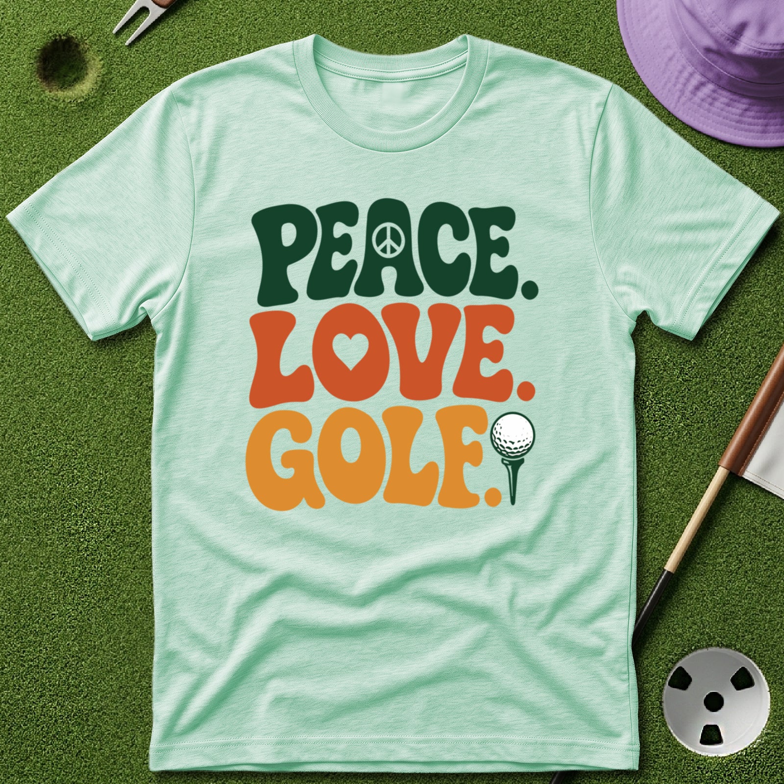 Peace. Love. Golf. Type T-Shirt